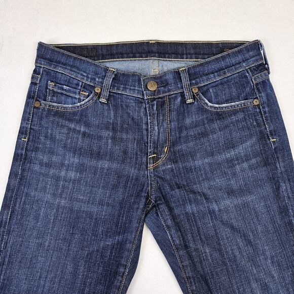 Citizens Of Humanity Womens Dita Bootcut Jean Dark Wash Low Rise Western Blue 27 - Picture 4 of 16